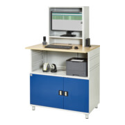 Rau Bureau informatique 1022 avec boîtier moniteur P300mm, L1100xP790xH1840mm-5
