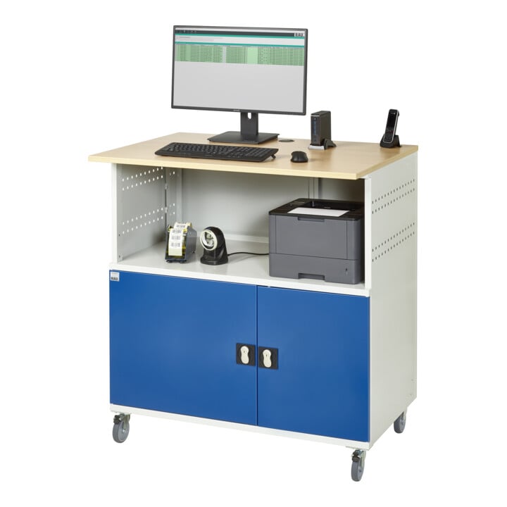 Rau Bureau informatique 1022, L1100xP790xH1180mm, mobile