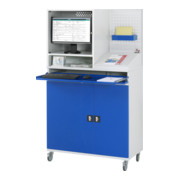 Rau Computer-Schrank 67T mit Monitorgehäuse T520mm, B1100xT520xH1895mm, mobil-3