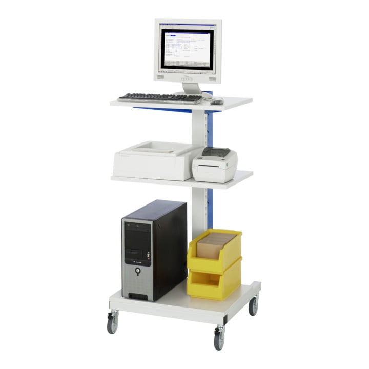 Rau Computer-Ständer mobil BxTxH 650x650x1150mm