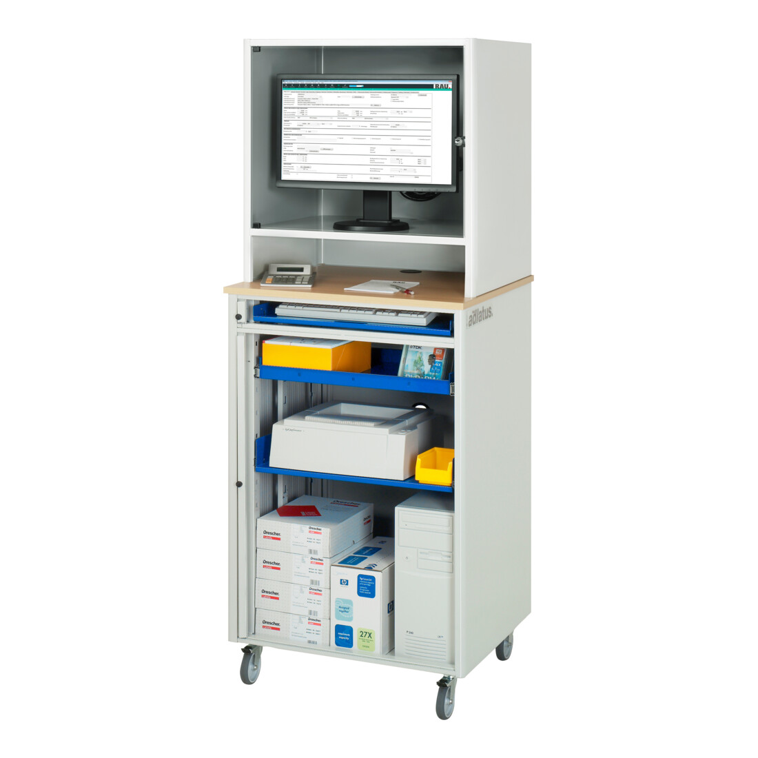 Rau Computer-Station 2075, L720xP660xH1850mm