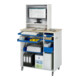 Rau Computer-Station mit Monitorengehäuse mobil BxTxH 1030x660x1810mm-1