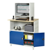 Rau Computer-Tisch 1022 mit Monitorgehäuse T550 mm, B1100xT790xH1840mm-3