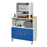 Rau Computer-Tisch 1022 mit Monitorgehäuse T550 mm, B1100xT790xH1890mm, mobil-4