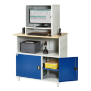 Rau Computer-Tisch 1023 mit Monitorgehäuse T550mm, B1100xT790xH1840mm-4
