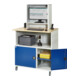 Rau Computer-Tisch mit Monitorengehäuse mobil BxTxH 1100x800x1100/1810mm-5