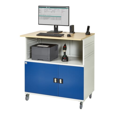 Rau Computer-Tisch ohne Monitorengehäuse mobil BxTxH 1100x800x1100mm