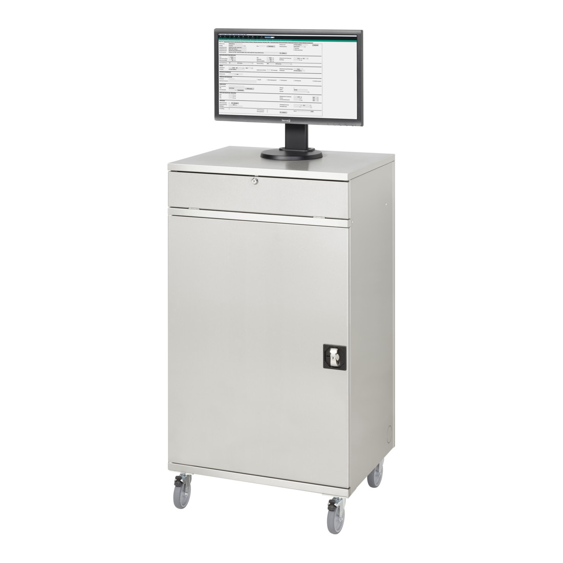 Rau Edelstahl-Computer-Schrank M65 520 mm