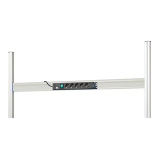 Rau Energielijst met montageschijf Serie E, B1200xD85xH80mm, RAL7035