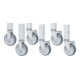 Rau Ensemble de roulettes avec expanseur, 2 roulettes fixes et 4 roulettes pivotantes avec frein-1