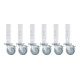 Rau Ensemble de roulettes pour table de travail Tom, 6 roulettes pivotantes avec frein-1