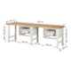 Rau Établi 7123A1, L2500xP900xH840mm, 4x tiroir-TA
