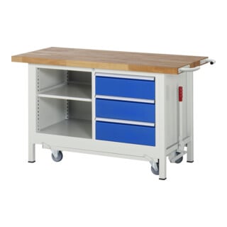 Rau Établi avec châssis 8462, T700 × H880 mm, 3 tiroirs-TA