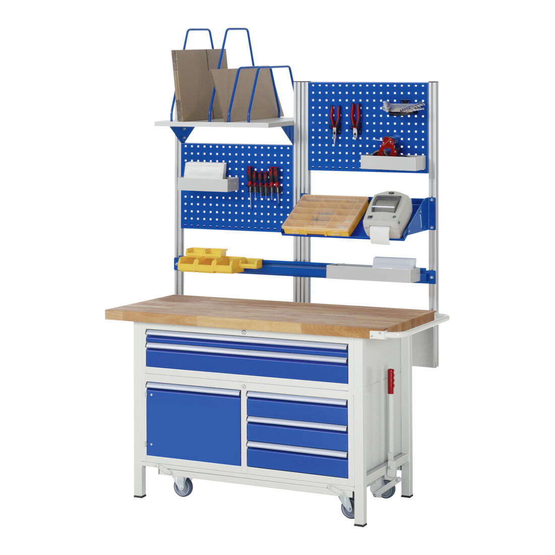 Rau Établi avec châssis 8921, T700×H880mm, 5 tiroirs-TA
