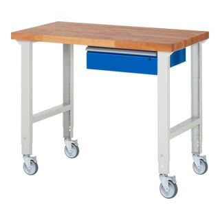 Rau Établi mobile réglable en hauteur 7001A1, L1250xP700xH950-1000mm