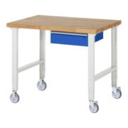 Rau Établi mobile réglable en hauteur 7001A1, L1250xP900xH950-1000mm