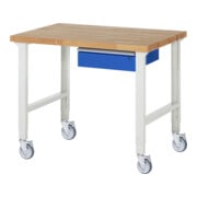 Rau Établi mobile réglable en hauteur 7001A1, L1250xP900xH950-1000mm