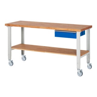 Rau Établi mobile réglable en hauteur 7001A7, L2000xP700xH950-1000mm