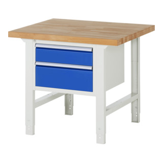 Rau Établi 7123A1, H790-1140mm, réglable en hauteur, 2 tiroirs-TA