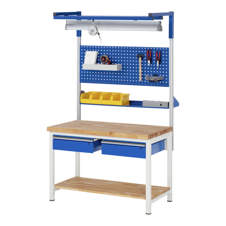 Rau Établi réglable en hauteur 8001A7, L1250xP900xH840-1040mm, 1x tiroir-TA