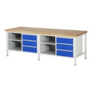 Rau Établi 8462A2, H840-1040 mm, réglable en hauteur, 6 tiroirs-TA