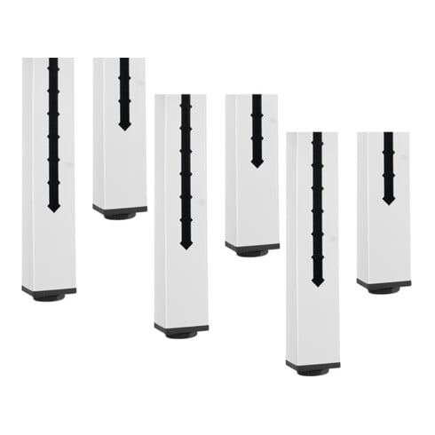 Rau Établi 8462A2, H840-1040 mm, réglable en hauteur, 6 tiroirs-TA