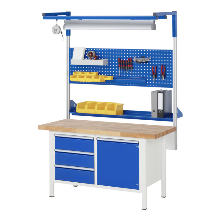 Rau Établi réglable en hauteur 8477A2, L1500xP700xH840-1040mm, 8x tiroirs-TA