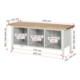 Rau Établi 8563A2, L2000×H840-1040×P, réglable en hauteur, 3 tiroirs TA, 1 porte-5
