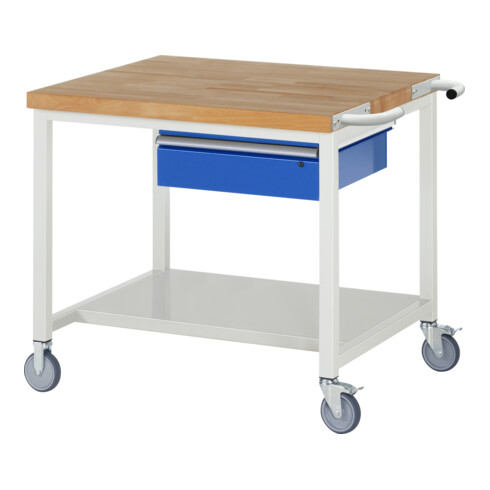 Rau Fahrbare Werkbank 8001, T900xH880mm, Ablageboden-MT, 1x Schublade-TA