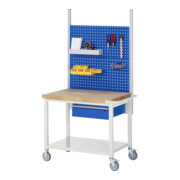 Rau Fahrbare Werkbank 8001, T900xH880mm, Ablageboden-MT, 1x Schublade-TA-4