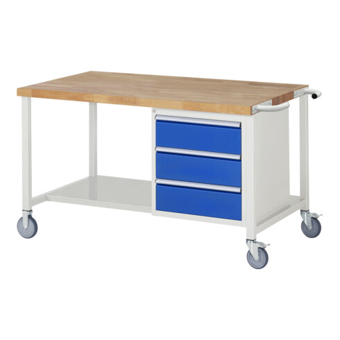 Rau Fahrbare Werkbank 8157, B1500xT900xH880mm, 3x Schublade-TA