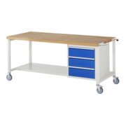 Rau Fahrbare Werkbank 8157, B2000xT900xH880mm, 3x Schublade-TA-1
