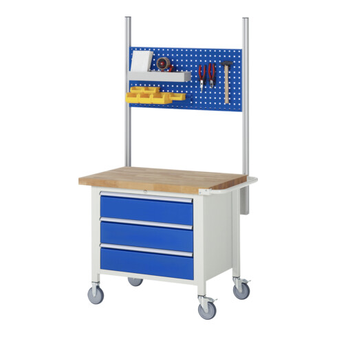 Rau Fahrbare Werkbank 8257, B1000xT700xH880mm, 3x Schublade-TA