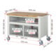 Rau Fahrbare Werkbank 8921, B1250xT700xH880mm, 7x Schublade-TA