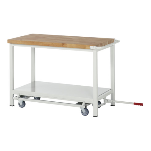 Rau fahrbare Werkbank 8157 880 mm 700 mm Buche-Massiv-Platte