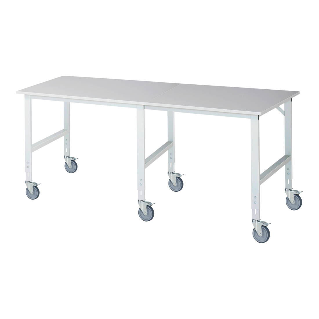 Rau Fahrbarer Arbeitstisch (HV) Tom (6 LR), B2500xT1000xH910-1230mm, M-Platte-22mm