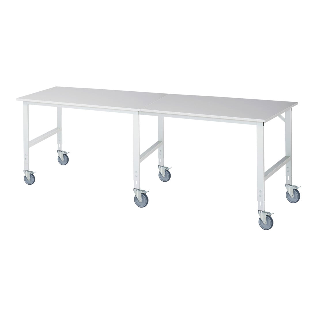 Rau Fahrbarer Arbeitstisch (HV) Tom (6 LR), B3000xT1000xH910-1230mm, M-Platte-22mm