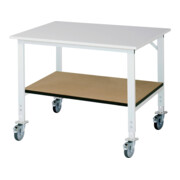 Rau Fahrbarer Arbeitstisch (HV) Tom KM-01, B1250xT1000xH910-1230mm, M-Platte-22mm