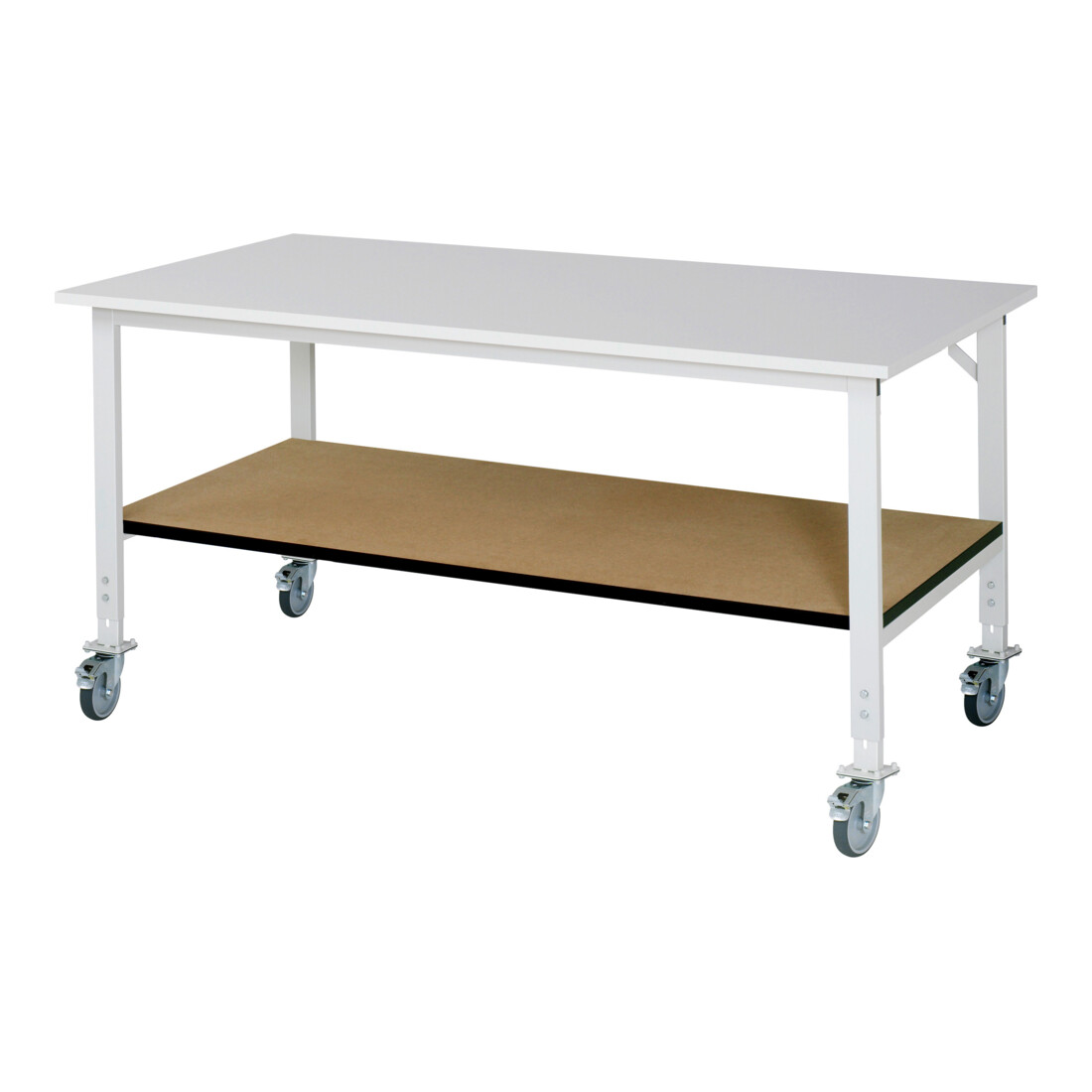 Rau Fahrbarer Arbeitstisch (HV) Tom KM-01, B2000xT1000xH910-1230mm, M-Platte-22mm