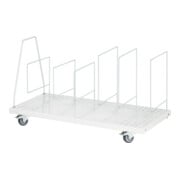 Rau Kartonagenmagazin, fahrbar, B1000(915)xT650xH615mm, RAL7035-3