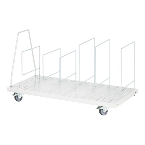 Rau Kartonagenmagazin, fahrbar, B2000(1915)xT650xH615mm, RAL7035