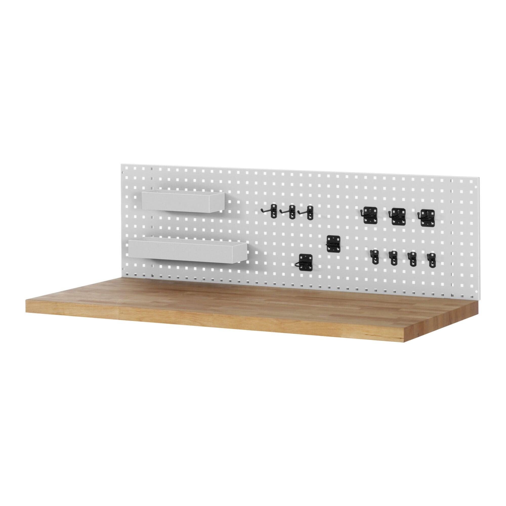 Rau Lochplatte für Werkbankmontage mit Hakenset BxTxH 1250x15x450mm