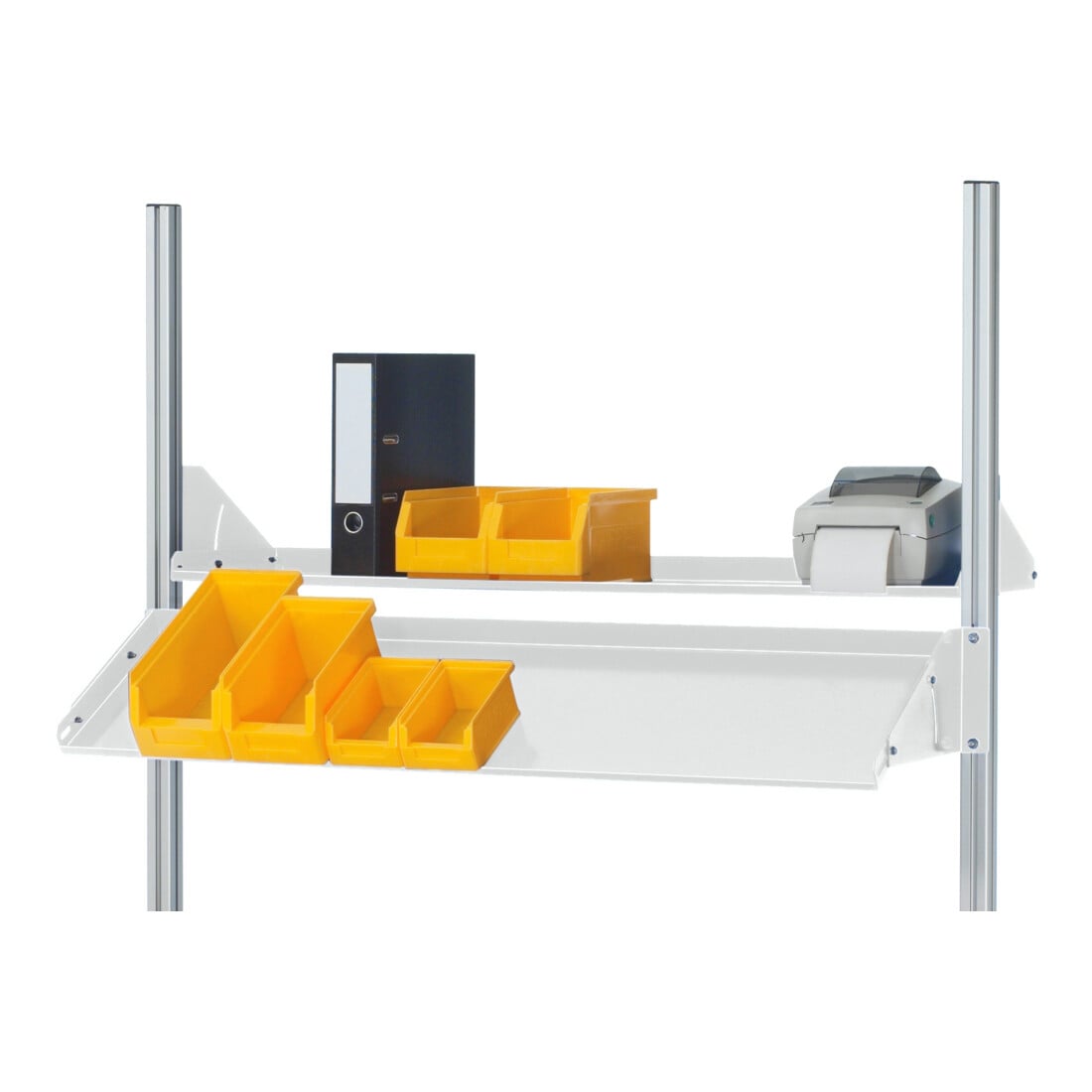 Rau Metallablage neigbar EE, B1500(1415)xT300xH160mm, RAL7035