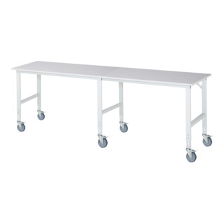 Rau Mobiele Werktafel (HV) Tom (6 LR), B3000xD800xH910-1230mm, M-Plaat-22mm