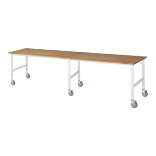 Rau Mobiele Werktafel (HV) Tom (6 LR), B4000xD1000xH910-1230mm, B-Blad-25mm