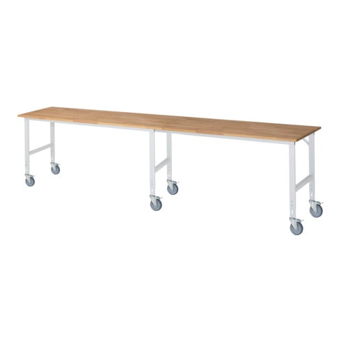 Rau Mobiele Werktafel (HV) Tom (6 LR), B4000xD800xH910-1230mm, B-Platte-25mm