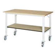 Rau Mobiele Werktafel (HV) Tom KM-01, B1500xD800xH910-1230mm, B-Blad-25mm