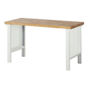 Rau Panneau latéral perforé pour pied d'établi 7000, H617mm, pour profondeur pied 650mm, RAL7035