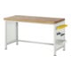 Rau Panneau latéral perforé pour pied d'établi 8000, H617mm, pour profondeur pied 850mm, RAL7035-3