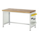Rau Pannello laterale fori per piede banco da lavoro 8000, A617mm, per profondità piede 850mm, RAL7035-3